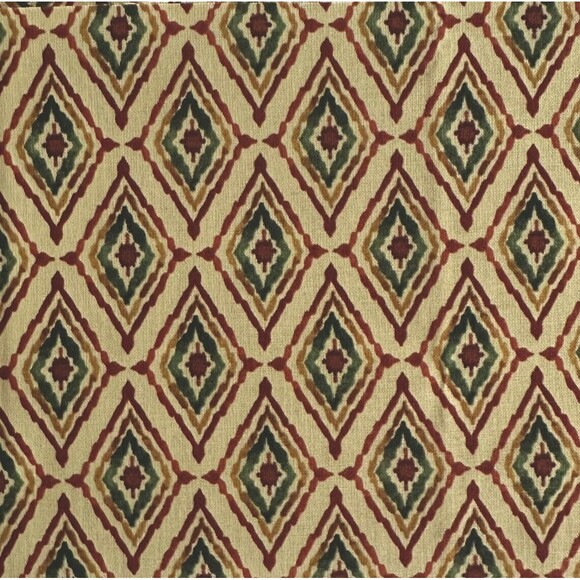 Diamond/Geometric Spice Tan Argyle Tribal Blender Quilting Cotton Fabric BTY - Picture 1 of 3